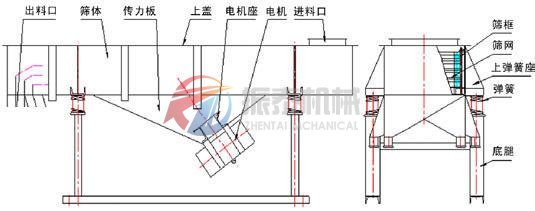 DZSF直線振動篩結構示意圖